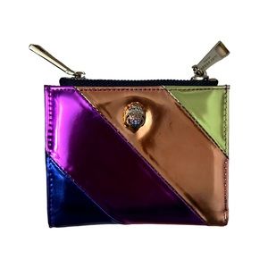 Kurt Geiger Rainbow Metallic Wallet Rhinestone Detail
